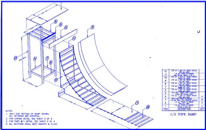 ramp plans 1 4 pipe plans 1 2 pipe plans